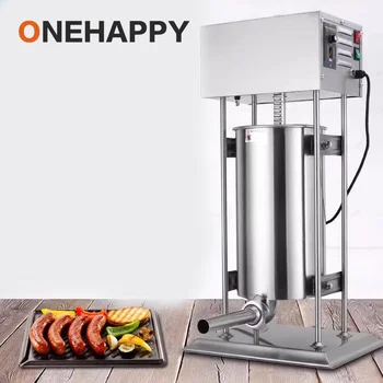 Electric & Manual Sausage Stuffer - 304 Stainless Steel Machine for Home and Commercial Use
