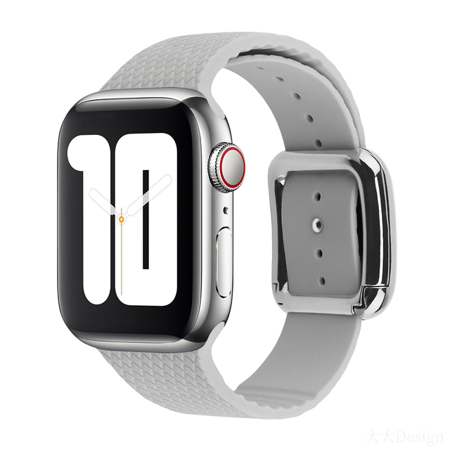 For Apple Watch band Modern buckle 45mm 44mm 41mm correa 40m 42mm38mm Silicone bracelet iwatch series3 5 4 6 SE 7 Watchbds