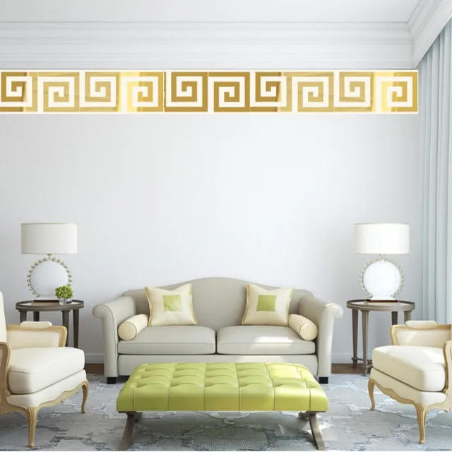 Buy Golden Versace Border Acrylic Mirror Sticker Wall Art Online in Kenya