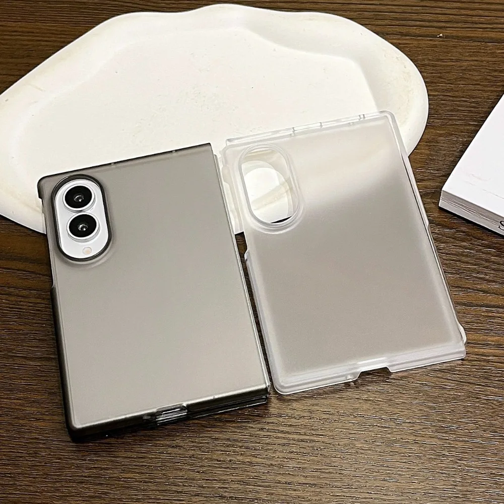 Ultra Thin Slim Matte PP Business Cover for Foldable Smartphone - Transparent Case