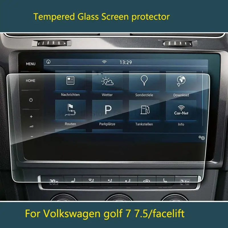 

Tempered Glass Screen protector Film For Volkswagen golf 7 7.5/facelift 2018-2020 9.2 inch infotainment Car GPS Navigation