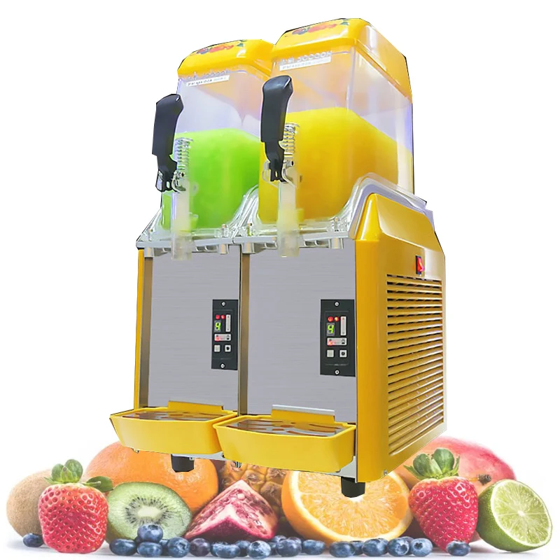 

Beverage Shop Slushie Machine Commercial Slush Daiquiri Machine Three Bowl Carbonated Slush Machine