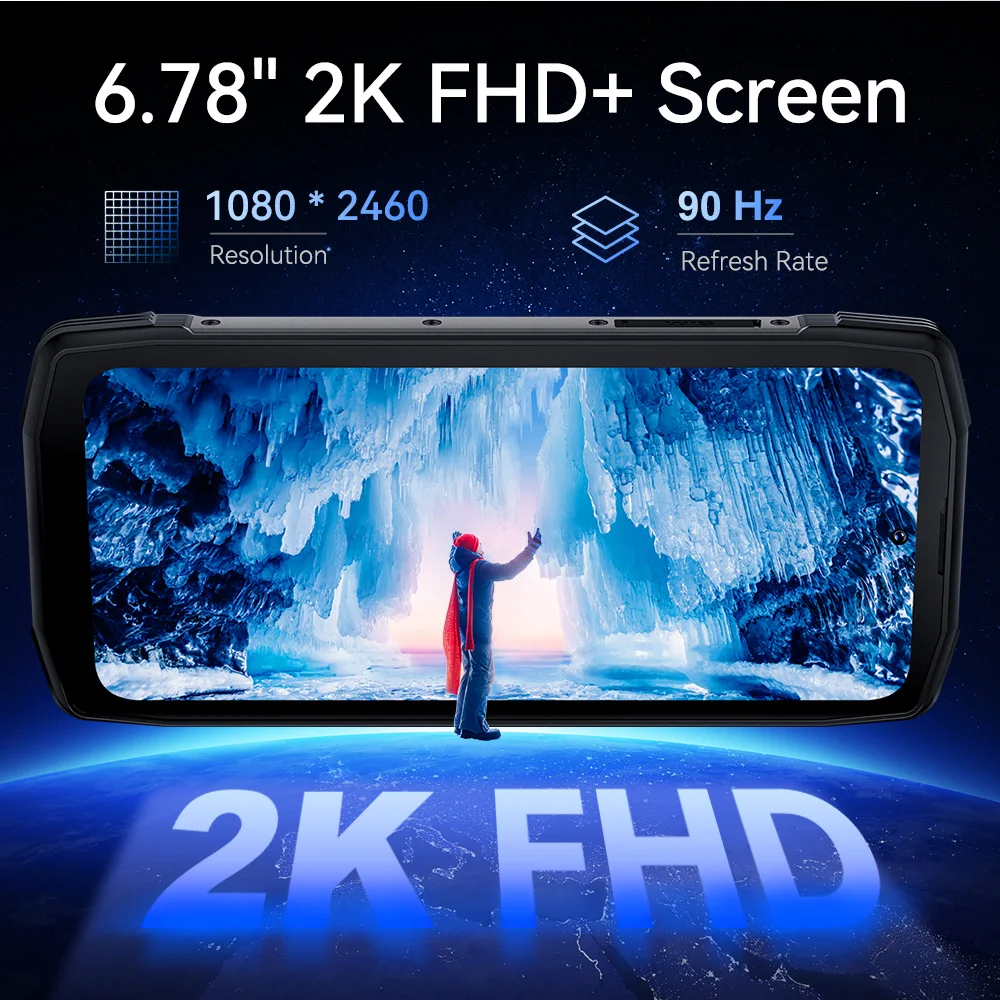 Rugged Smartphone 5G, Cubot King Kong Star, 24GB(12+12GB) RAM, 256GB ROM, 6.78" 2K 90Hz Screen, 100MP Camera,10600mAh,33W Charge 3