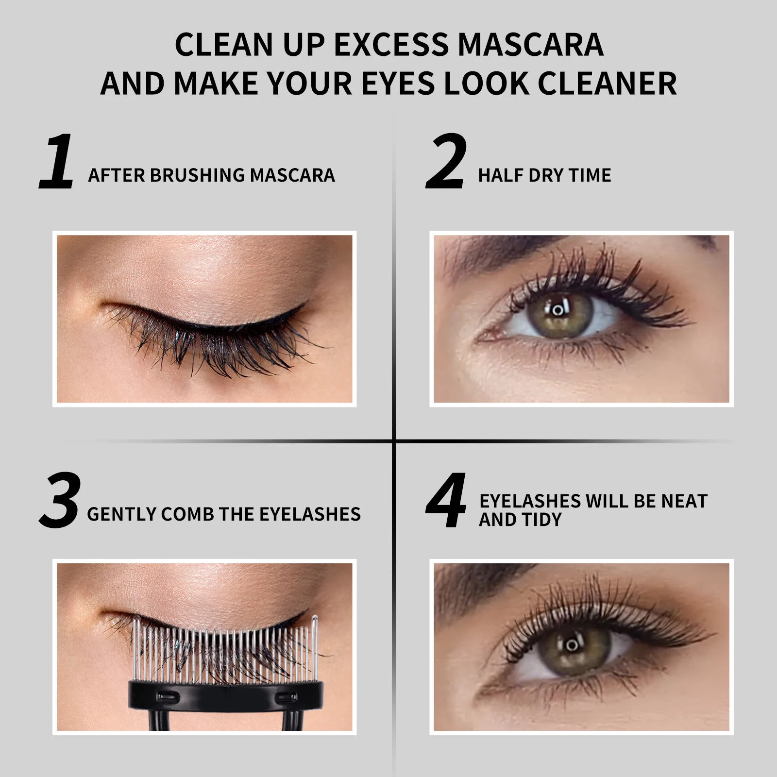 Eyelash Comb Eyebrow Brush MSQ Eyelash Separator Mascara Applicator