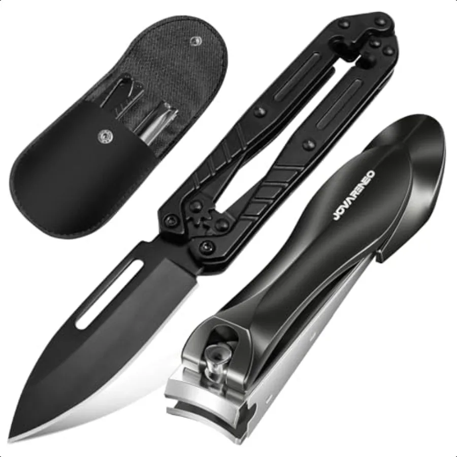 Premium EDC Pocket Knife and Nail Clipper Set