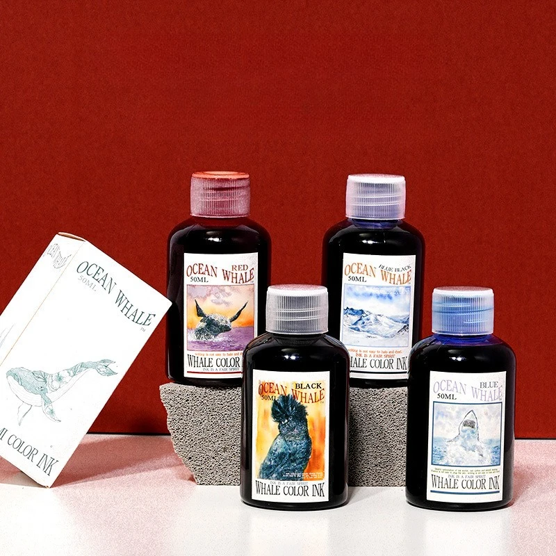 50ml 비 탄소 잉크 만년필 딥 펜 그림 서예 용 종이와 펜을 손상시키지 않고 빠르게 건조