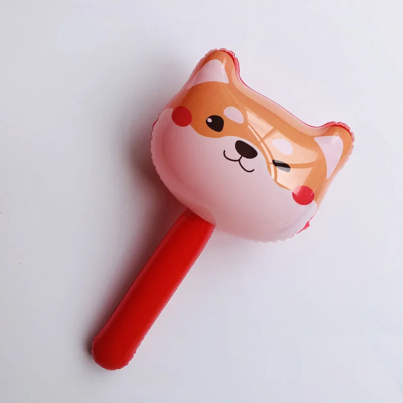 1Pc/6Pc Inflatable Toy Cute Cartoon Kids Funny Blowing Animals Inflatable Toy Vent Balls Antistress Hand Balloo Frog Sticks Kid Doll Accessory