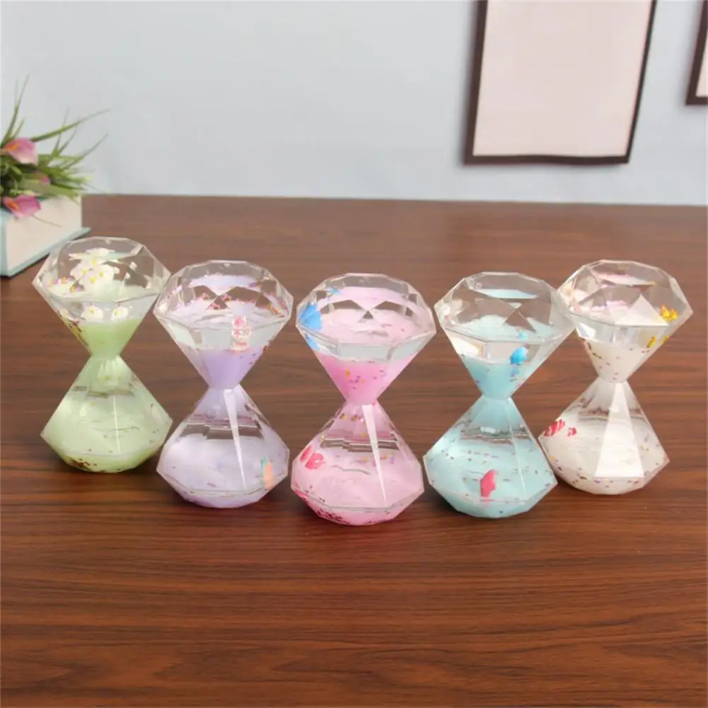 Ocean Theme Hourglass Acrylic Floating Sequin Liquid Timer Oil Drop Hourglass Desktop Liquid Oil Hourglass Home Decorations 2