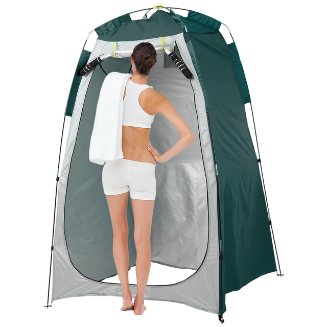 Portable Beach Shower Tent Toilet Changing Privacy Shelter Tent Camping Sun Rain Shelter with Window Outdoor Camping Bathroom 1