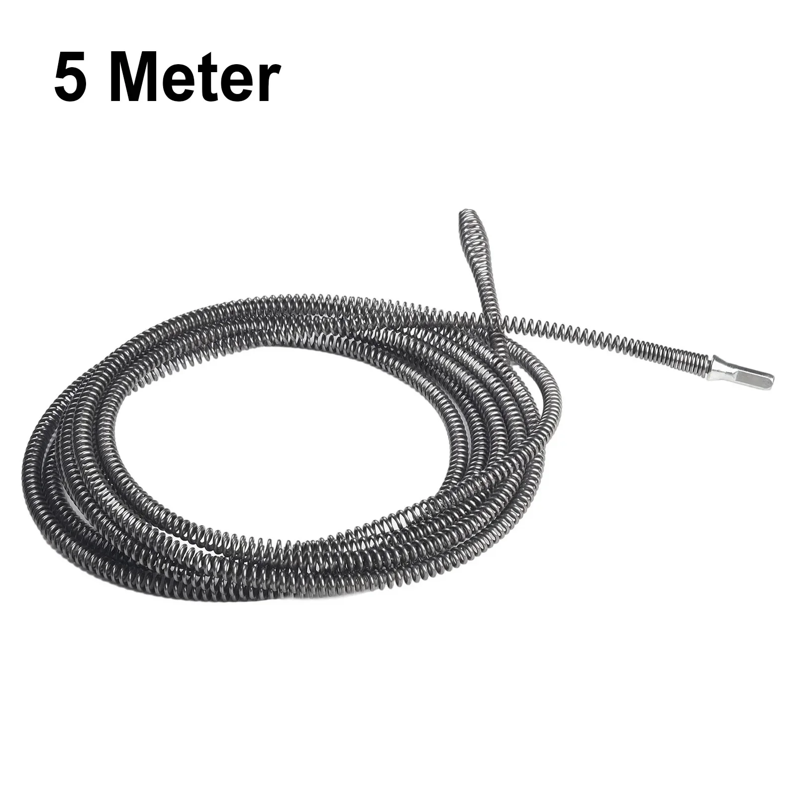 5m Pipe Dredging Tool Spring Pipe Sewer Drain Cleaner Machine Extension Sewer Drill Remover Bathroom Tool Accessories