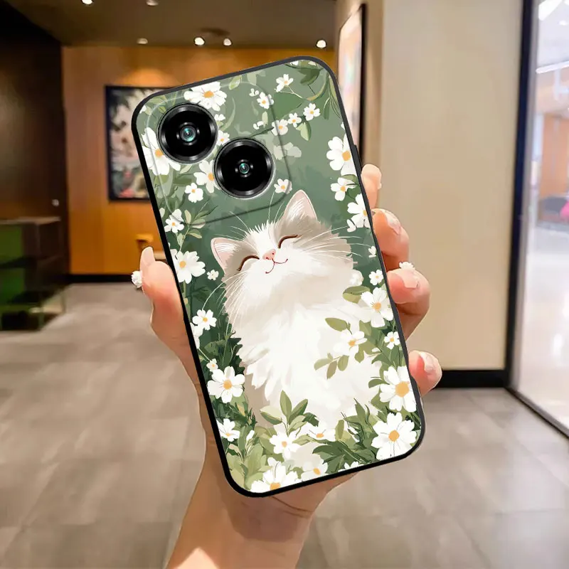 Fashion Soft Silicone Shockproof Butterfly Marble Black TPU Phone Case