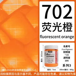 Vibrant Waterproof Matte Acrylic Paint - 300ML for Hand - Painted Wall Art & DIY Graffiti (Fluorescent Orange)