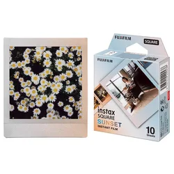Fujifilm Instax Square White Edge Black Film Photo Paper (10-200 pcs) (10 Sheets Sunset)