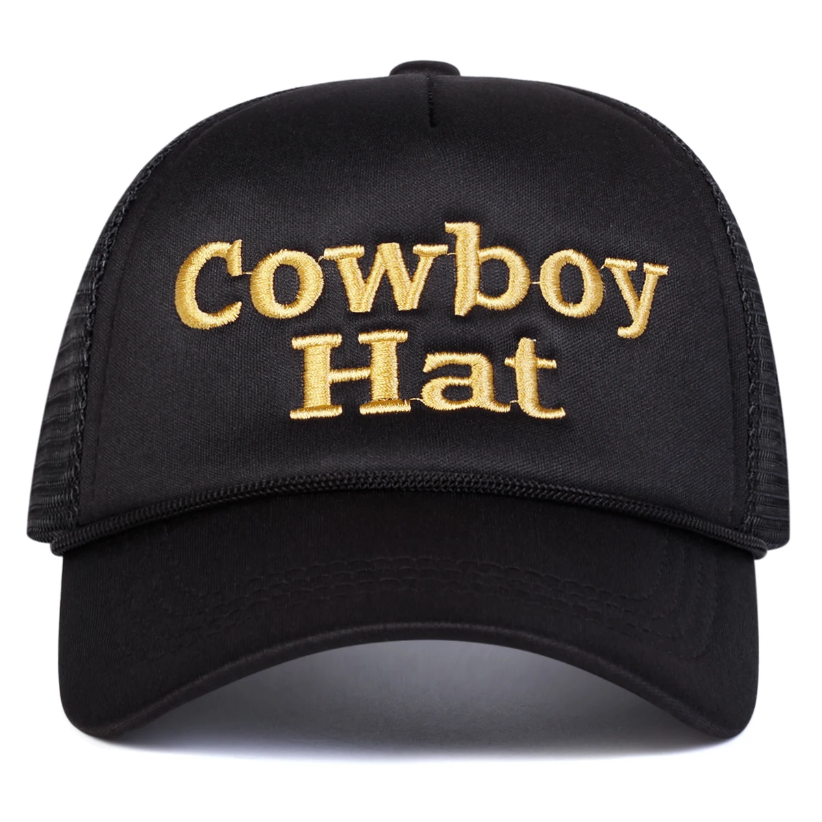 Unisex Cowboy Hat Letter Embroidery Baseball Net Caps Spring Summer Outdoor Sunscreen Hat Adjustable Casual Trucker Hats
