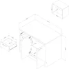 South Shore Myro Kitchen Island, Faux White Marble and White 4