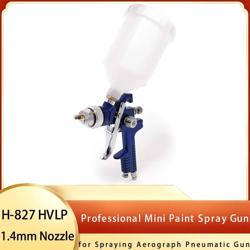 

Professional Mini Paint Spray Gun 1.4mm Nozzle H-827 HVLP Airbrush for Painting Car Aerograph Pneumatic Gun Tool DIY Spraying