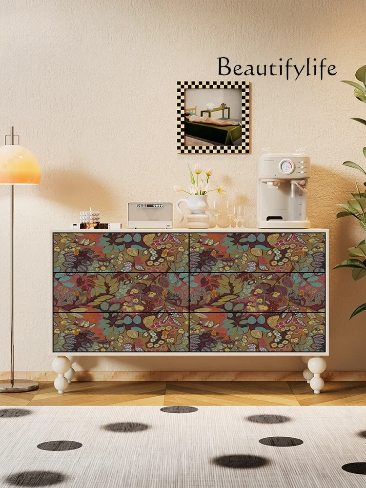 

American Retro Chest of Six Drawers Home Living Room Solid Wood Chest of Drawer