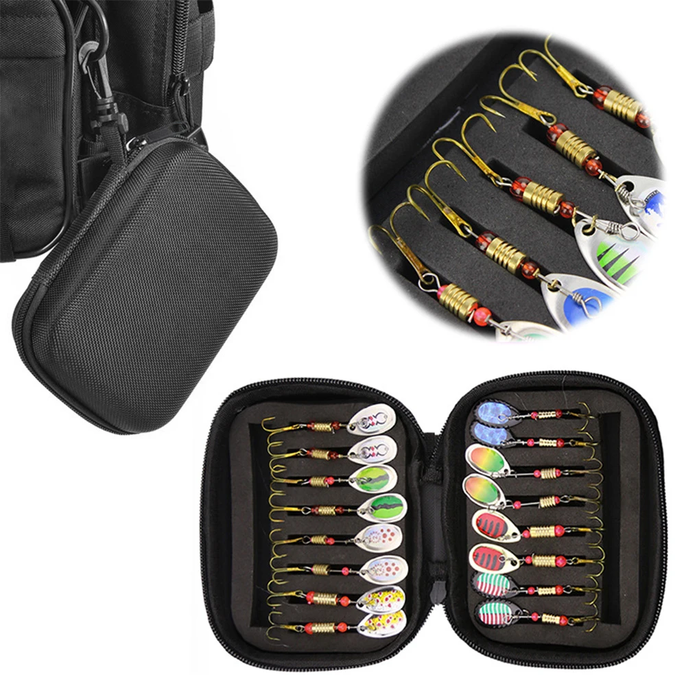 

Waterproof Fishing Lures Kits Fly Hook Sequin Box Fishing Tackle Organizer Fly Fishing Lure Bag Spinner Spoon Bait Storage Case