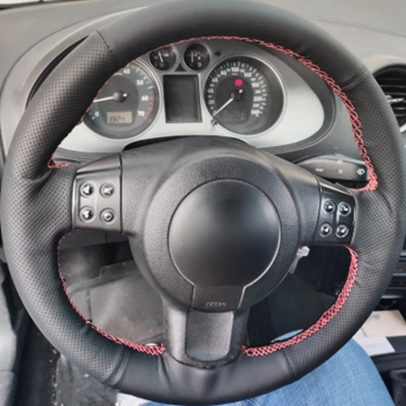 Funda Volante Coche Dirección De Gamuza Negro Rueda De Coche De La