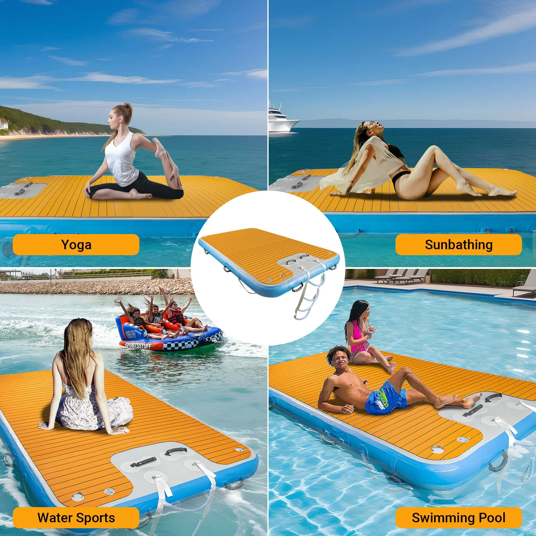 Giant Inflatable Floating Beach Floating Mat Inflatable Float Mats - Main Image