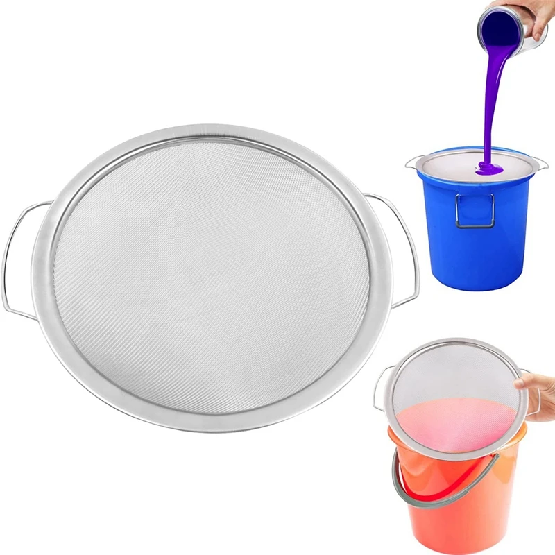 60 Mesh 304 Stainless Steel Fine Mesh Paint Strainer, Paint Bucket Filter Impurities