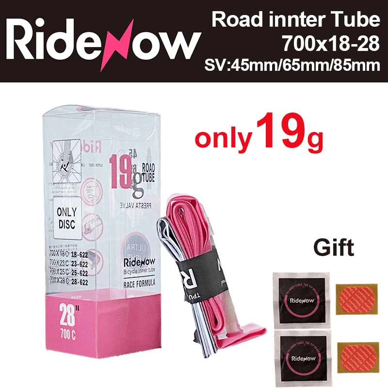RideNow Ultralight Tpu Bike Bicycle Road Inner Tube 700Cx18C 23C 25C 28C Road MTB Bicycle TPU