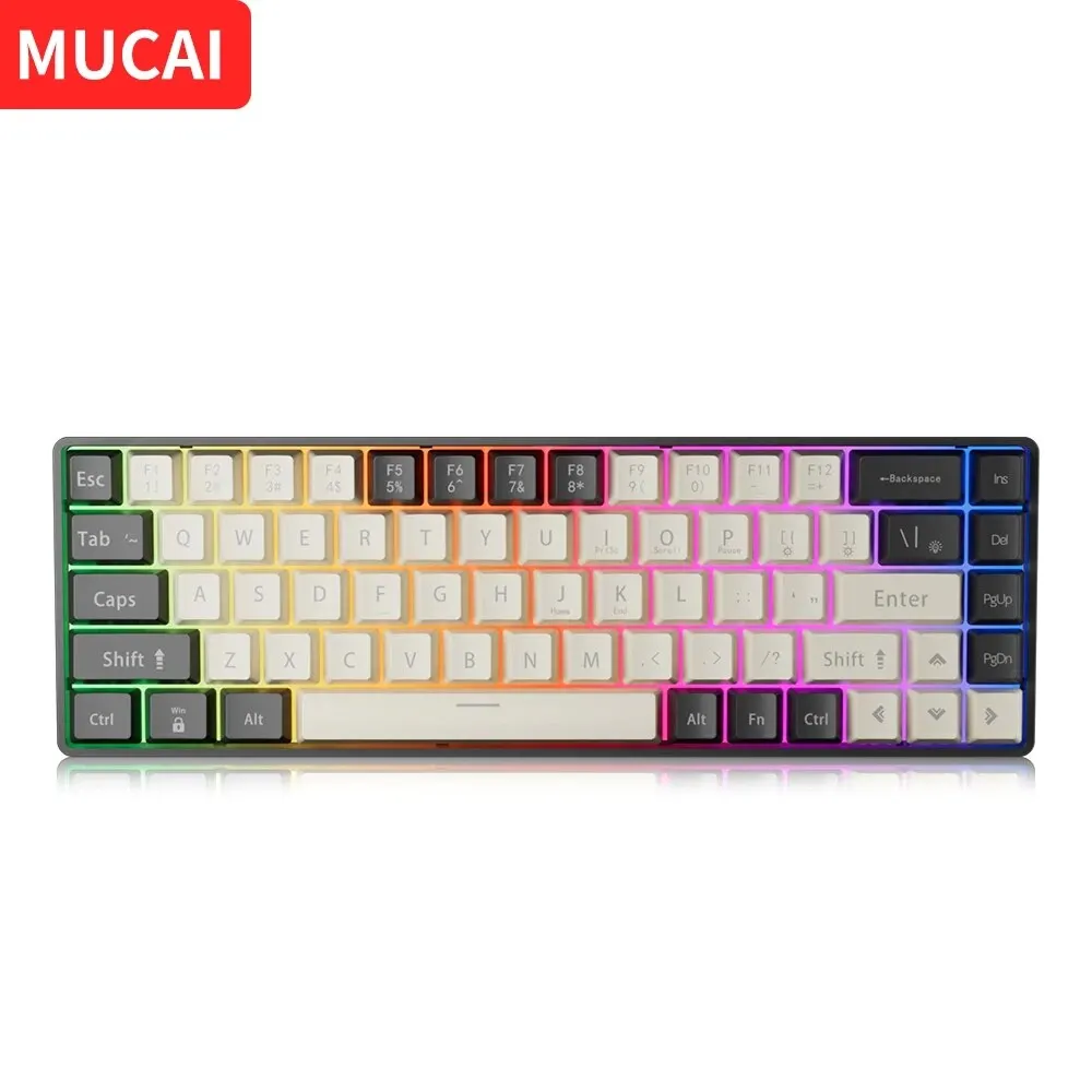 MUCAI-MK680-USB-Gaming-Mechanical-Keyboard-Red-Switch-68-Keys-Wired ...