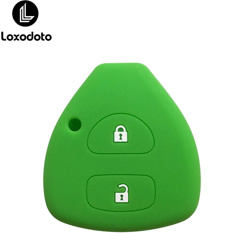 Car Key Case Silicone Car Key Cover Shell Chain for Toyota Rav4 Corolla etc.