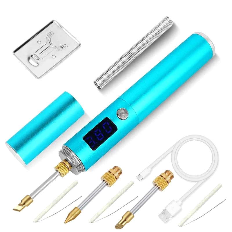 

High-Power Cordless Soldering Iron Portable Removable Battery With LED Display USB Fast Heat