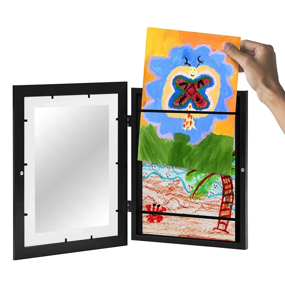 

Children Art Frames Magnetic Front Open Changeable Kids Frametory for Poster Photo Drawing Paintings Pictures Display Home Decor