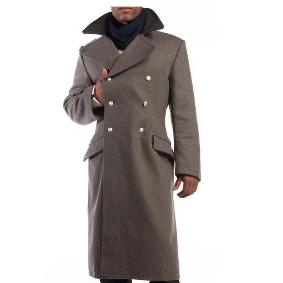 

YANGHAOYUSONG Homemade YUTU&MM gray wool coat mid-length men's military style top 2805