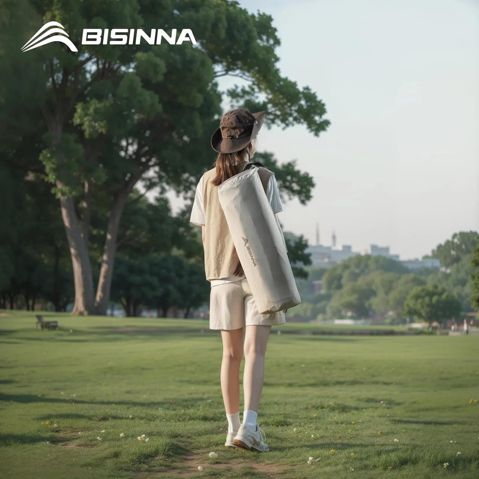 BISINNA Inflatable Mattress Outdoor Tent Camping Mats Self-inflating Spliced Air Bed Thick inflatable mattress,camping mattress
