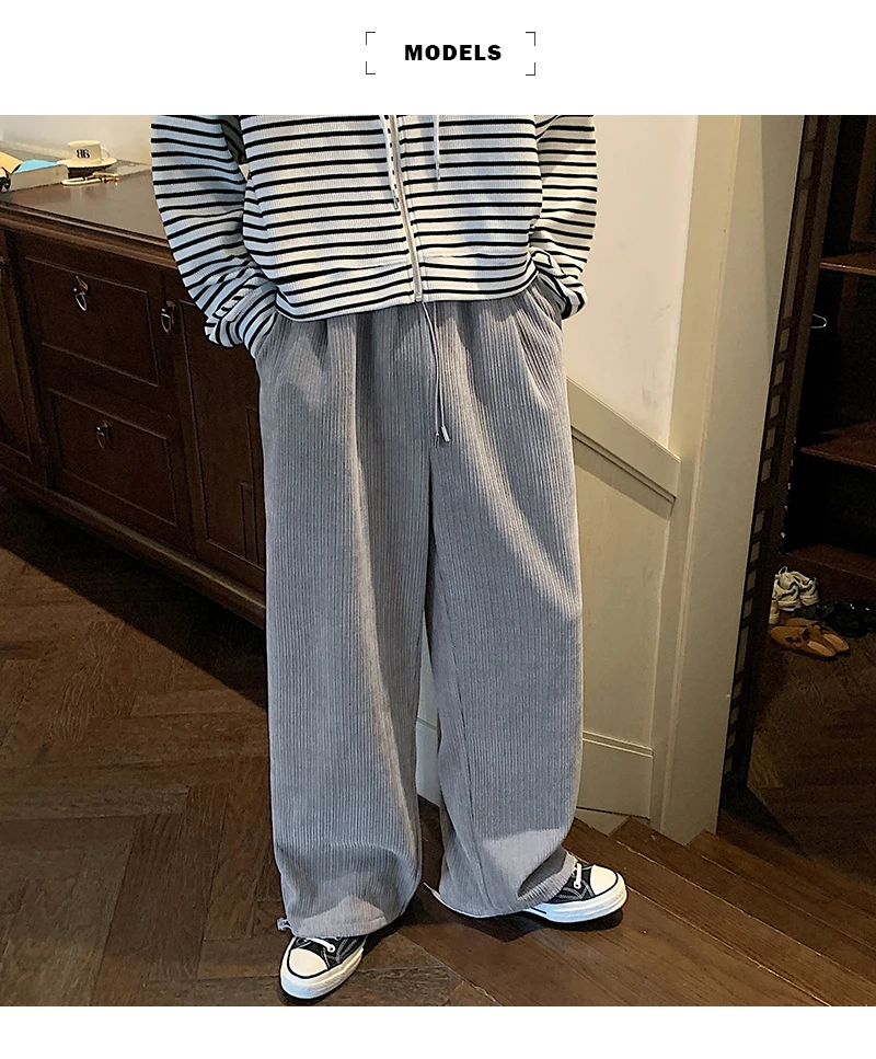 NoEstaMal Solid Color Men Wide Leg 