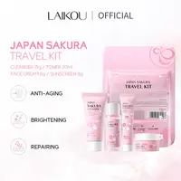 Sakura – ensembles et Kits de soins de la peau, avec nettoyant, sérum, crème pour les yeux, crème essence, produits de beauté pour femmes, coffrets cadeaux, Kit de voyage en Routine 2