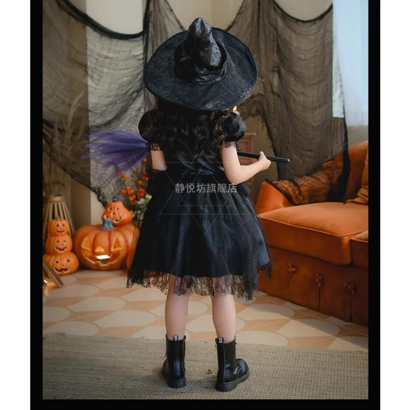 Halloween Carnival Costume Children's Role Playing Ghost Bride Gothic Vampire Costume Stage Performance Zombie Witch Elf