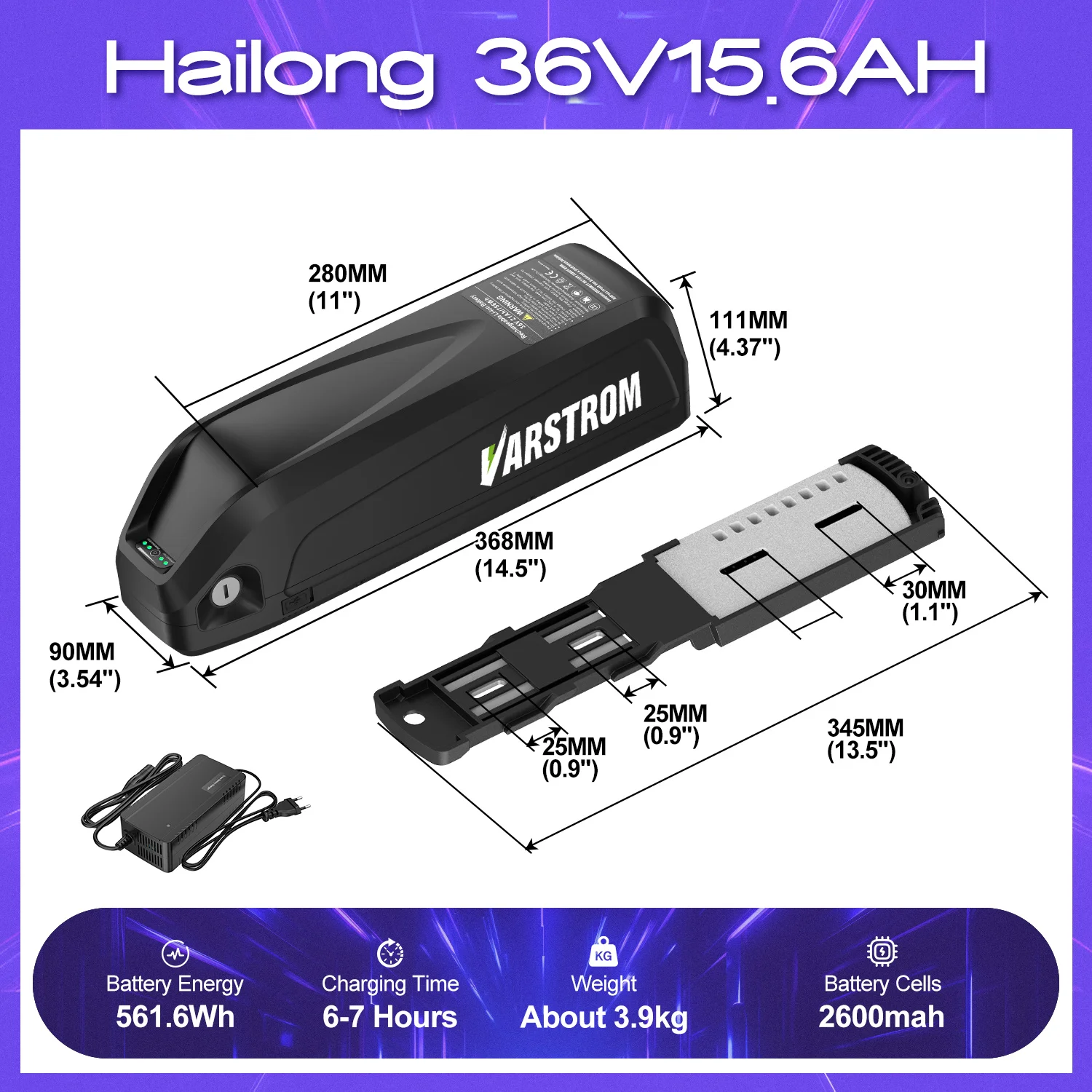 Hailong 36V15,6Ah (cella di grado A)