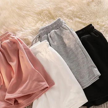 Casual shorts, wide-legged home shorts, women's summer and Korean version of loose thin high-waisted casual cool sweatpants 1