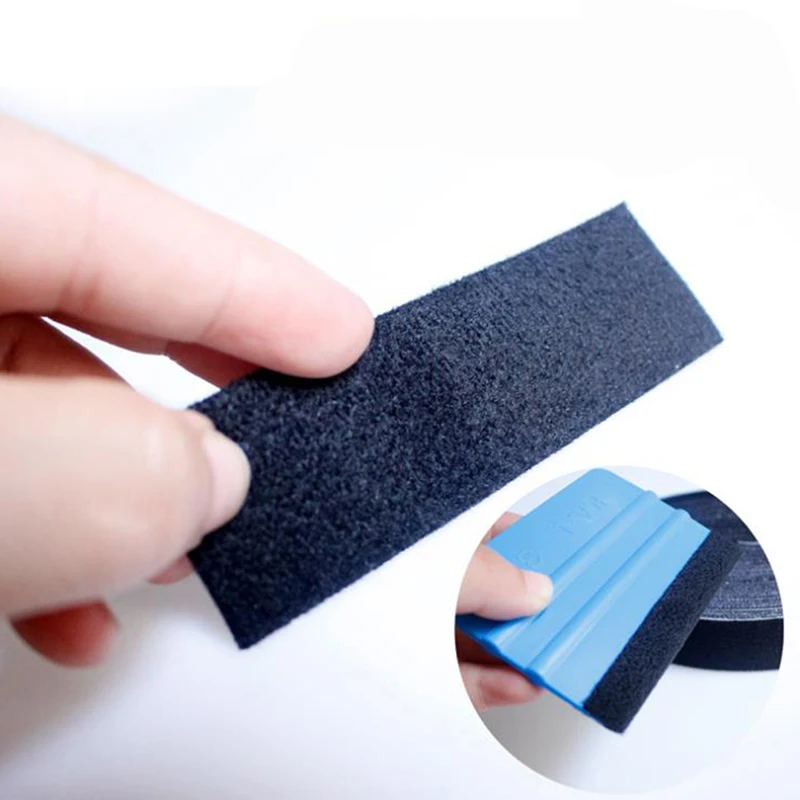 Fiber Vinyl Squeegee Spare Suede Fabric Cloth Car Wrap Tool Window Tint Scraper No Scratch Protector Edge Car Accessory 5M/roll vinyl squeegee window tinting squeegee window tint squeegee car wrapping tools automotive film tools