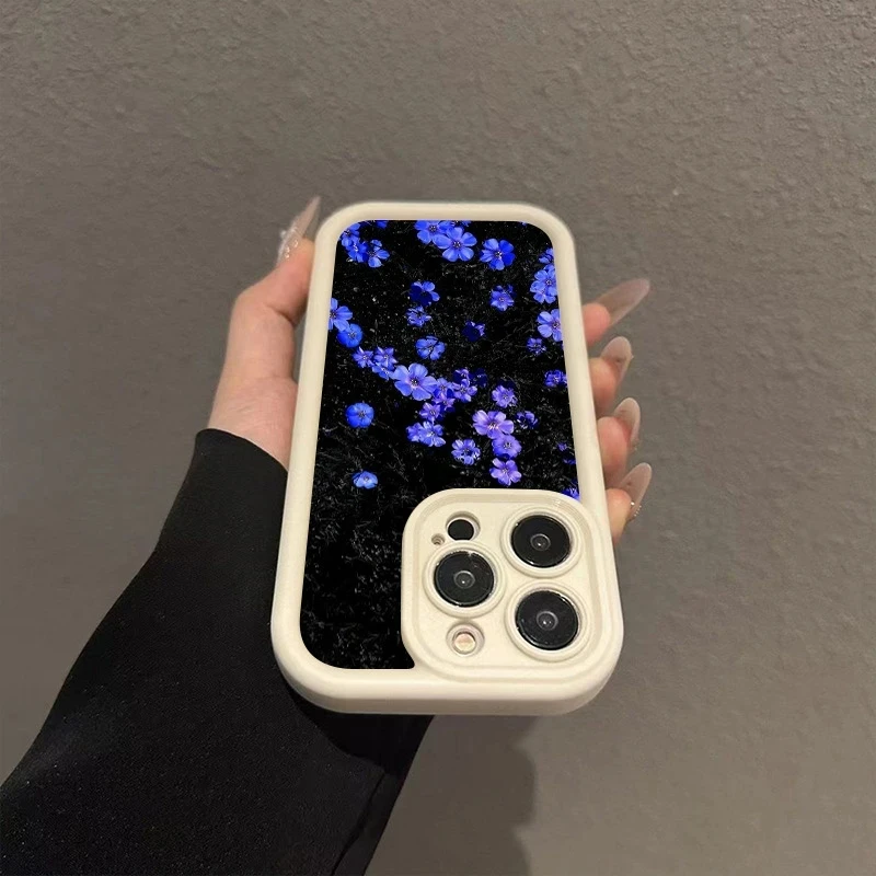 16E Full Screen of Flowers Pattern Phone Case For iPhone 11 12 13 14 15 16 17 Pro Max Air Plus Shockproof Soft TPU Cover Case 4