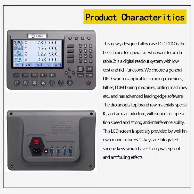 SINOݼ 4  LCD  ǵ SDS200 DRO ÷ ŰƮ KA300    ڴ  ׶δ и 帮