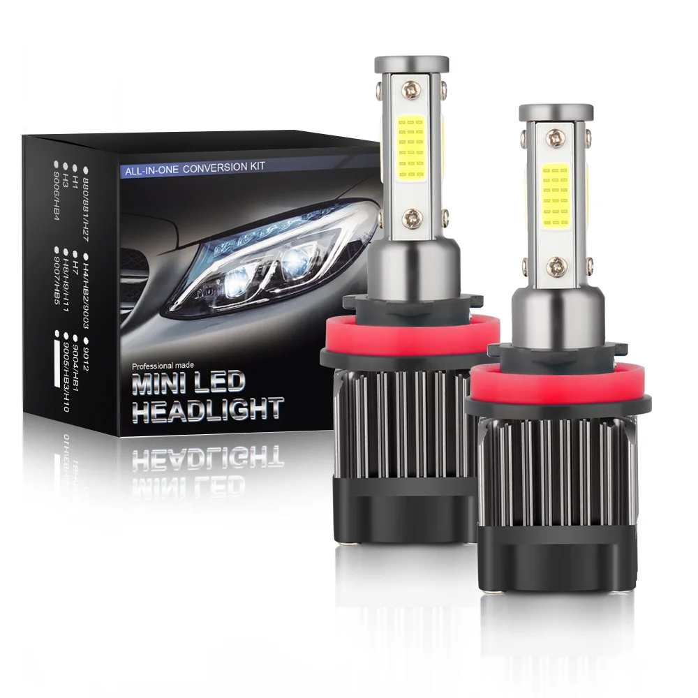 

2Pcs 80W 30000LM Car LED Headlight Bulbs H11 H8 9006 HB4 9005 HB3 H4 H7 H9 H1 Mini Headlight Kit For High/Beam Bulb Fog Light