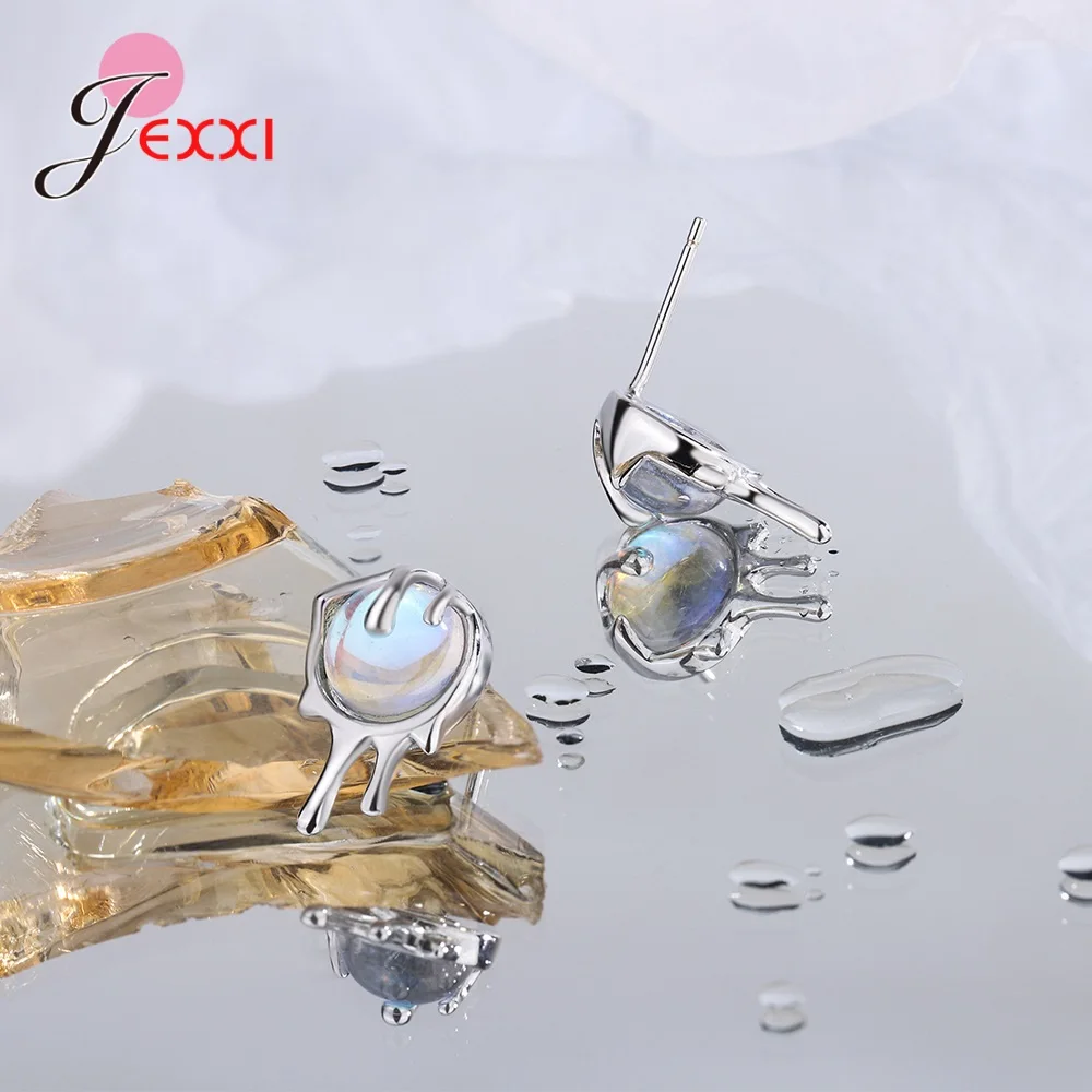 La Pietra Di Luna Gemma Fatto A Mano Modo Goccia A Penzolare Orecchini Etnici Per Donne Ossidato Argento Progettazione Unico Orecchini In Argento Tibetano - Foto 10