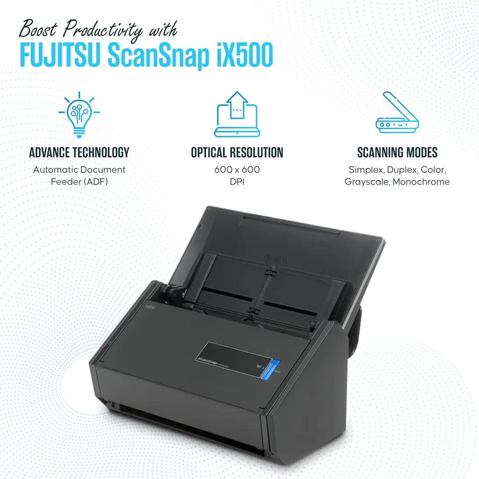Fujitsu ScanSnap Fi-IX500 Scanner High-Speed Document ScanSnap