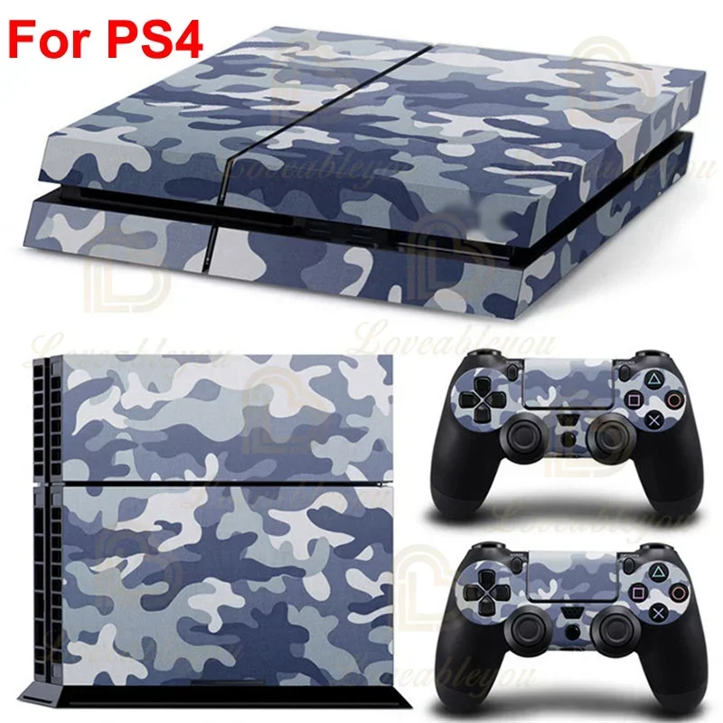 Camouflage Print PS4 Skin Sticker for Play Station 4 Console and Controllers for PS4 Gamepad Controller Sticker Decal