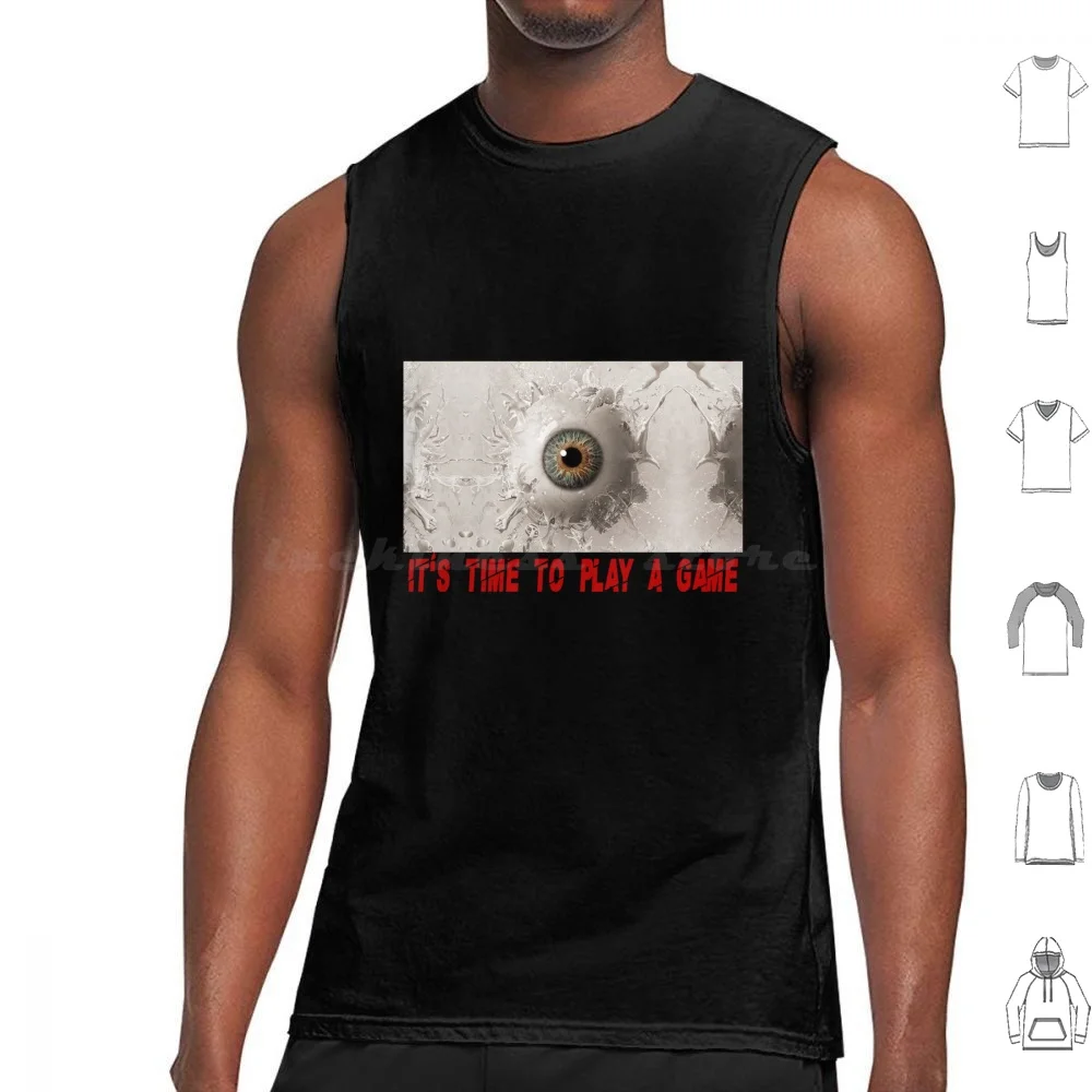 Saw X 2023 Eye Tank Tops Print Cotton Saw Horror 2023 Movie Jigsaw John Game Trend Box Office Trailer Il Suo Tempo Per Giocare A