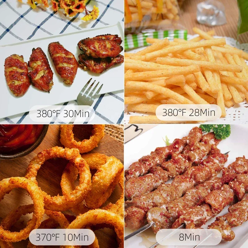 New 6L Digital Customizable Stainless steel 8 Presets 1800W Electric Hot Power Air Fryer Oven 4
