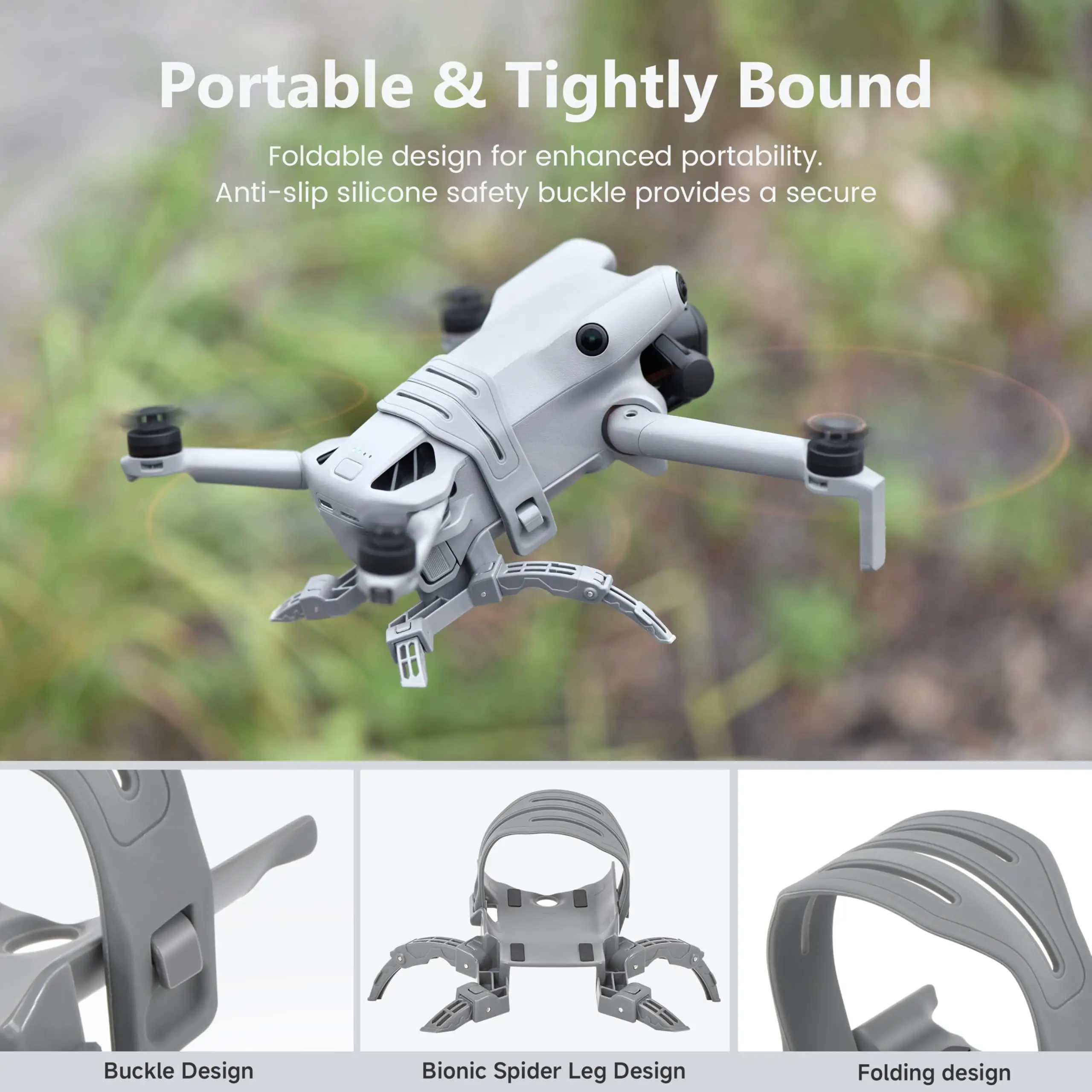 Train d'atterrissage pliable pour DJI Mini 5 Pro - Protection et stabilité