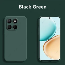 Liquid Silicone Phone Case - Enhanced Grip & Protection, Back Cover for Honor 400 Smart 5G (BlackGreen)