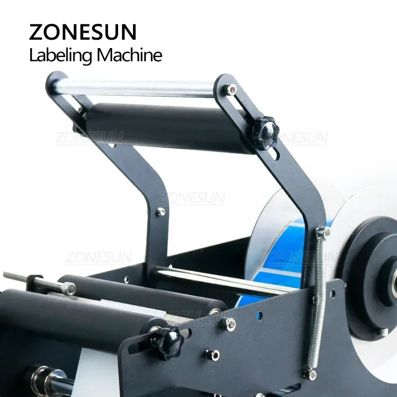 ZONESUN ZS-TB50SM Labeling Machine Semi Automatic Smart Electric Round Glass Plastic Bottle Jar Common Sticker Small Production 4