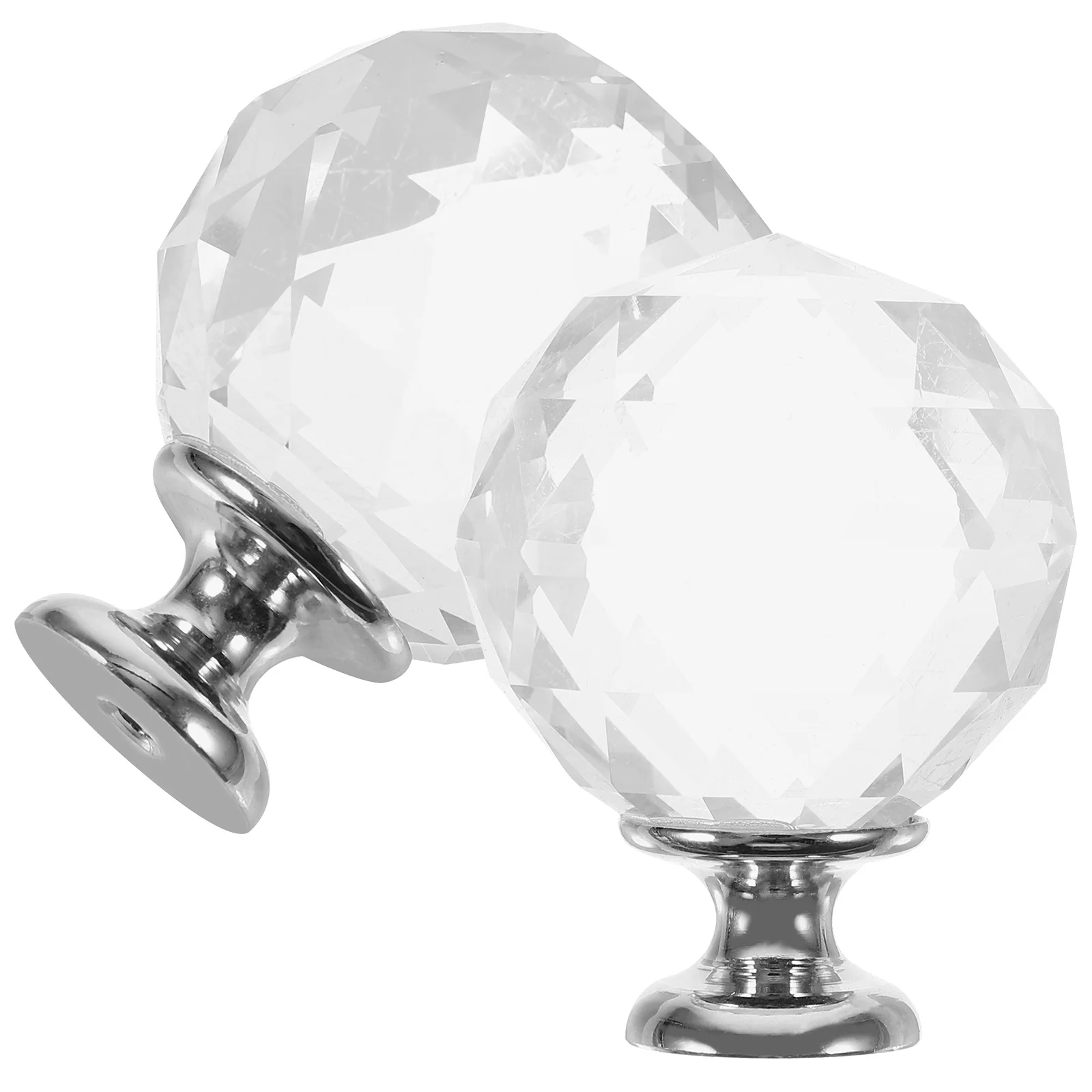 

2pcs Artificial Crystal Drawer Knob Cupboard Handle Replacement for Home